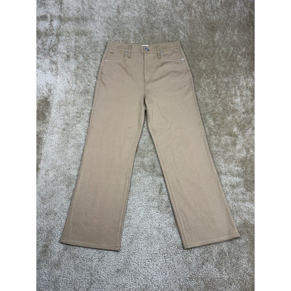 Hudson Women's High Waist Straight Leg Ankle Pant Tan Size 28 Inseam 26.5 A454
